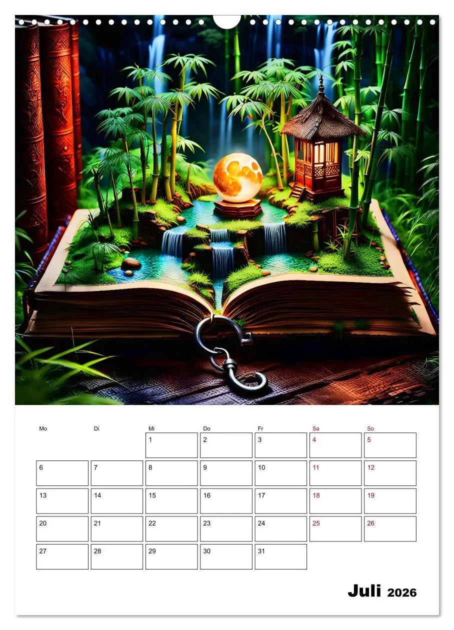 Bild: 9783516251999 | Magische surreale Buchwelten (Wandkalender 2026 DIN A3 hoch),...