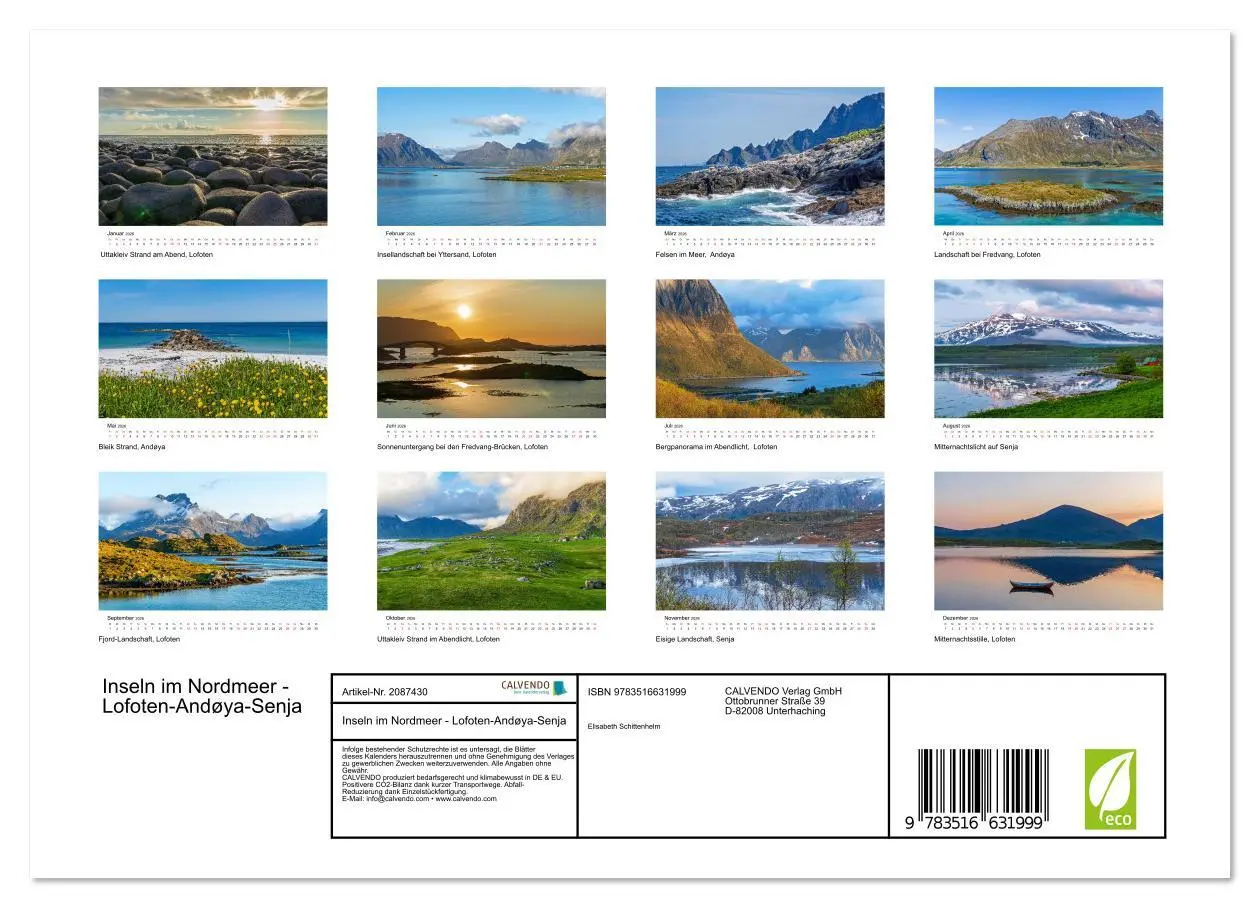 Bild: 9783516631999 | Inseln im Nordmeer - Lofoten-Andøya-Senja (Wandkalender 2026 DIN A4...