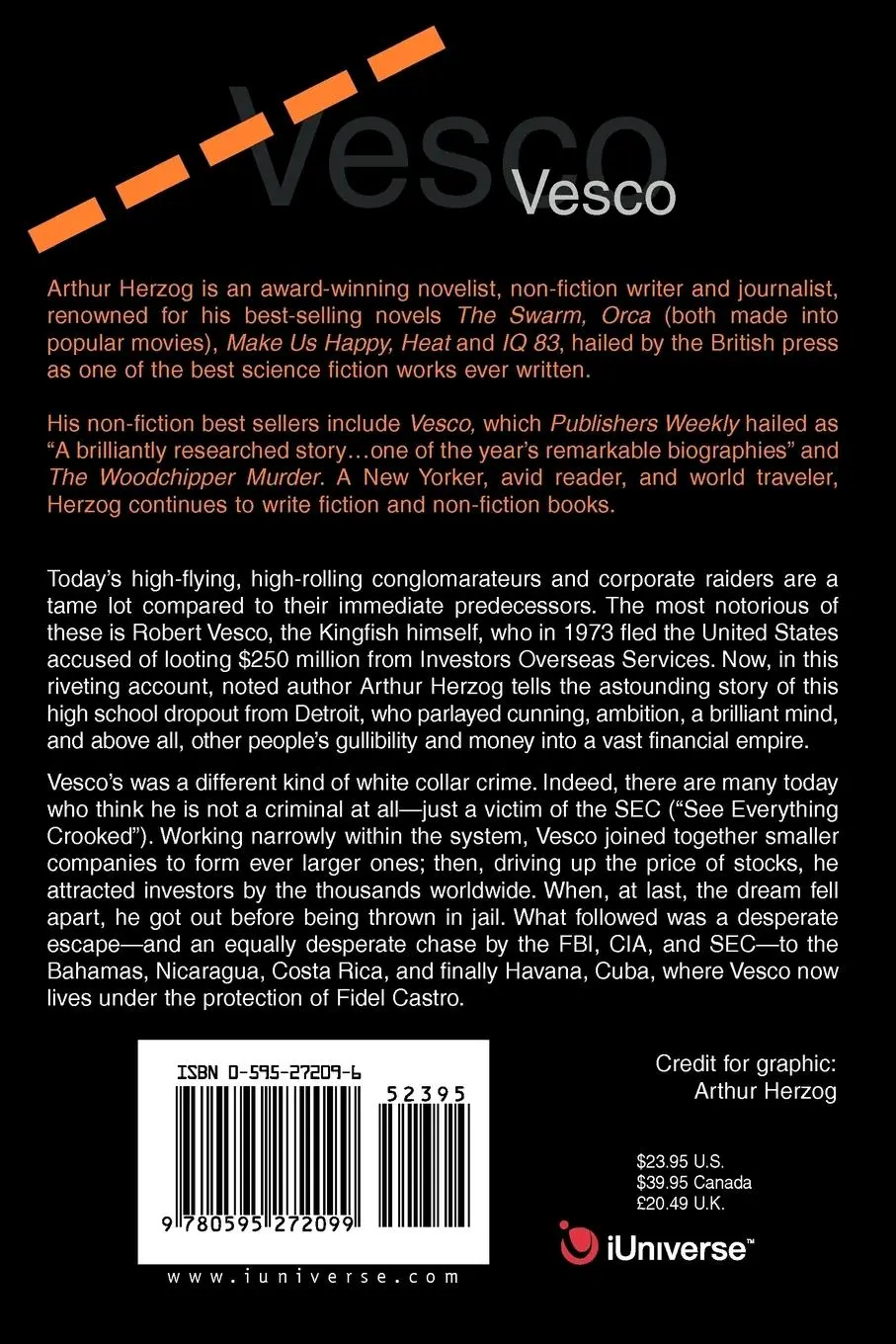 Rückseite: 9780595272099 | Vesco | From Wall Street to Castro's Cuba | Arthur Herzog III | Buch