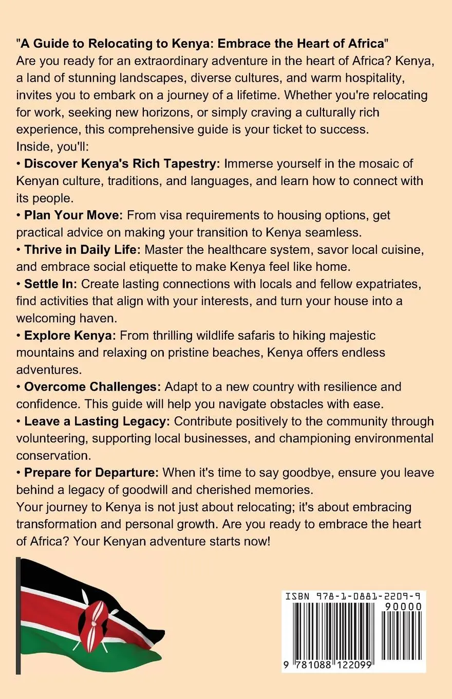 Rückseite: 9781088122099 | A Guide to Relocating to Kenya | Embrace the Heart of Africa | Jones