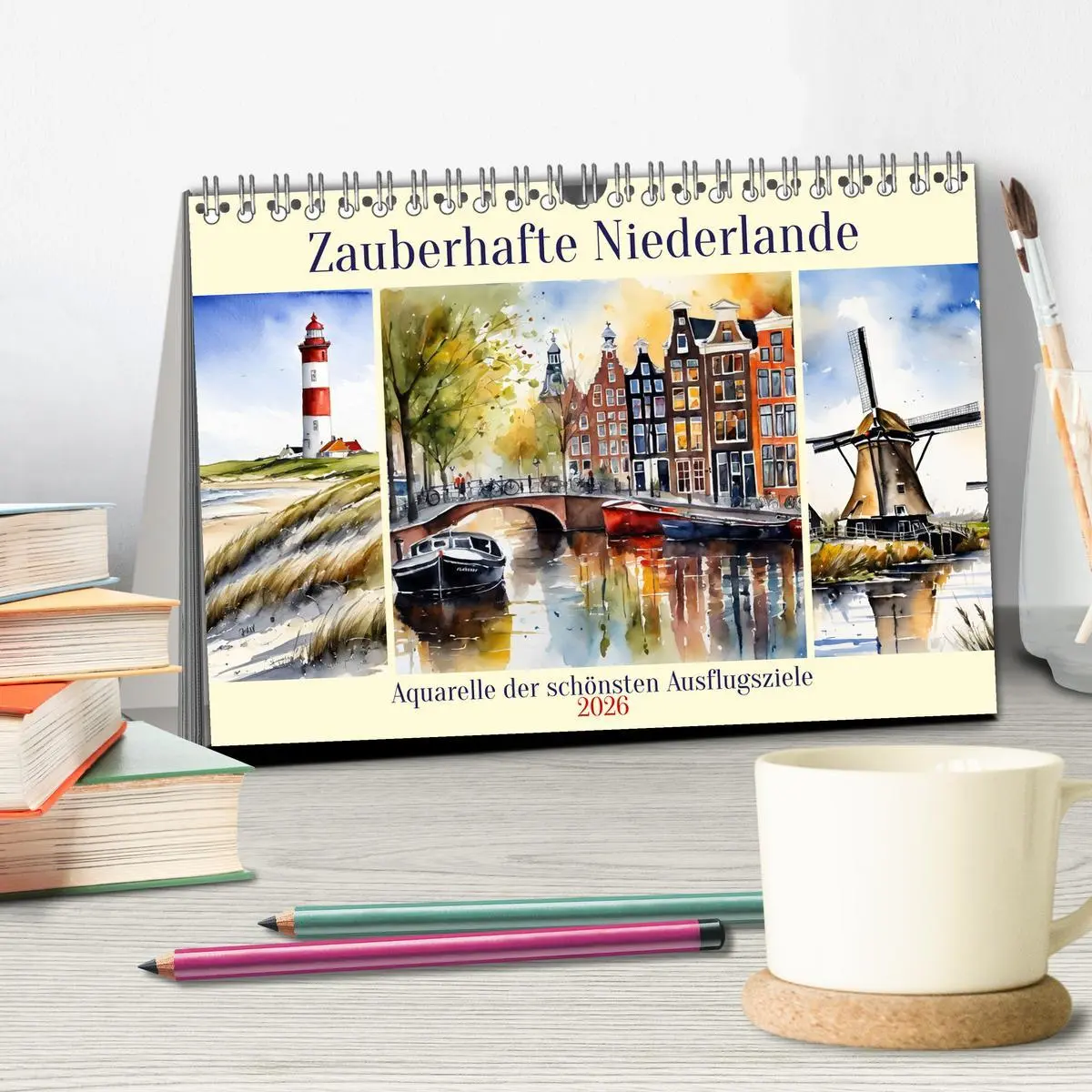Bild: 9783457362099 | Zauberhafte Niederlande (Tischkalender 2026 DIN A5 quer), CALVENDO...
