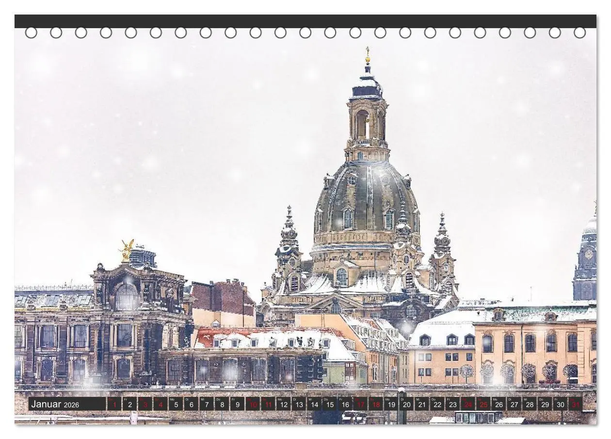 Bild: 9783516142099 | Dresden - Die Frauenkirche (Tischkalender 2026 DIN A5 quer),...