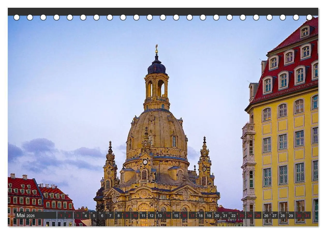 Bild: 9783516142099 | Dresden - Die Frauenkirche (Tischkalender 2026 DIN A5 quer),...