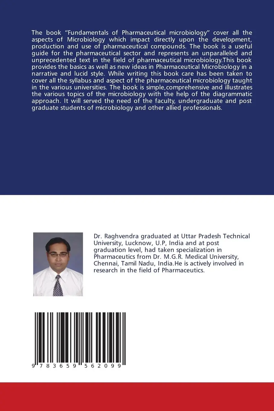 Rückseite: 9783659562099 | Fundamentals of Pharmaceutical Microbiology | Sharma (u. a.) | Buch