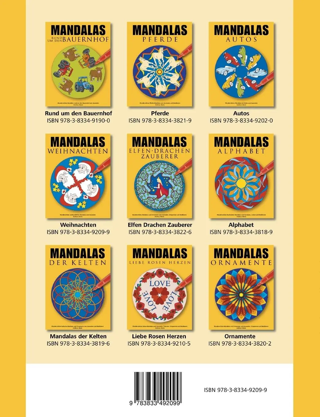 Rückseite: 9783833492099 | Mandalas Weihnachten | Andreas Abato | Taschenbuch | 52 S. | Deutsch