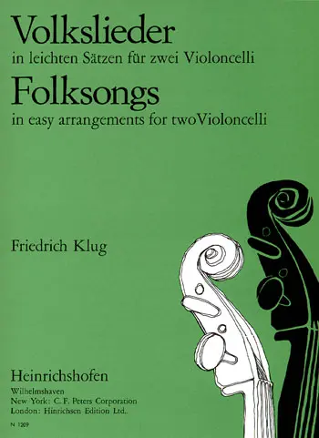 Cover: 9790204412099 | Volkslieder in leichten Sätzen für 2 Violoncelli Stimmen | Buch