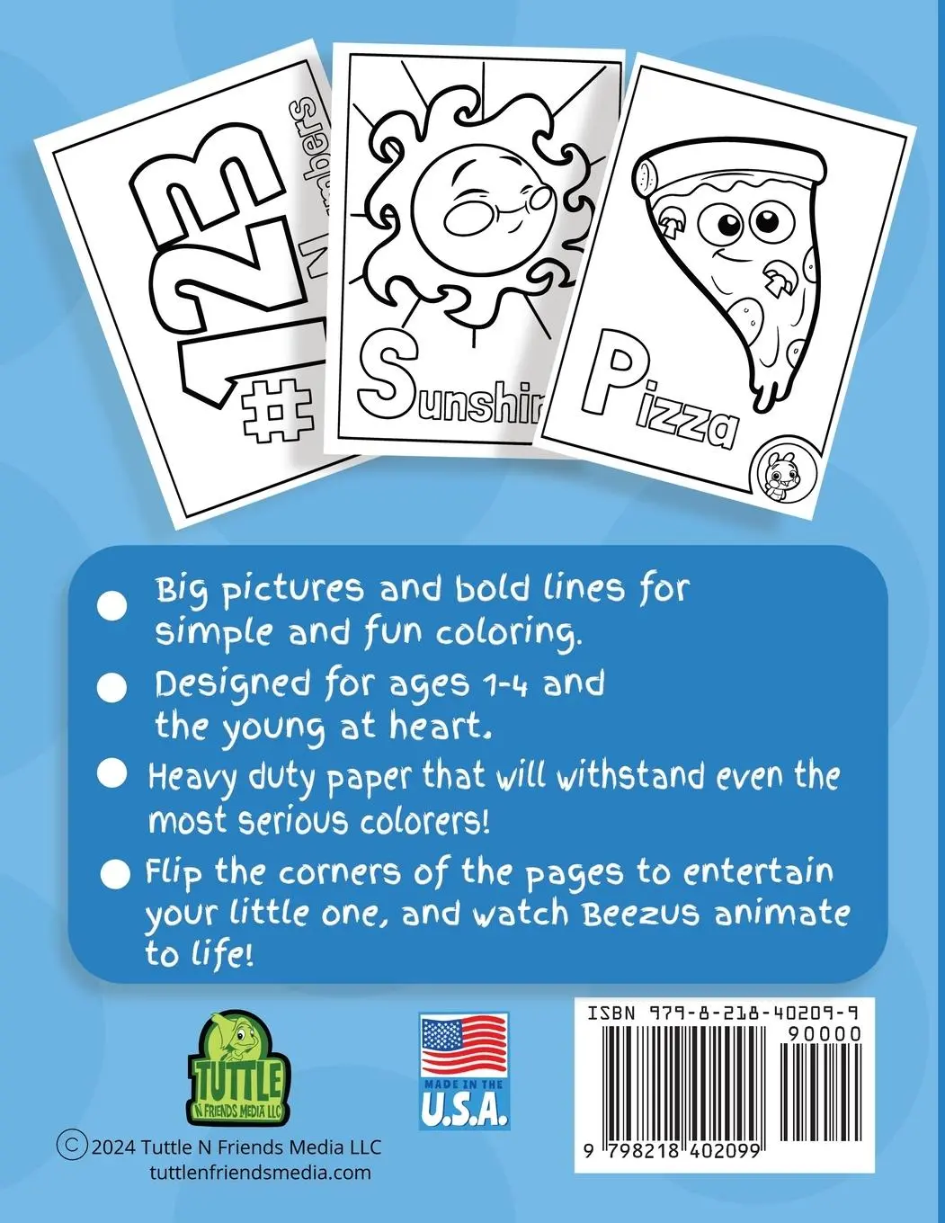 Rückseite: 9798218402099 | Beezus Bee's First Coloring Book | Big Picture Fun for Little Ones