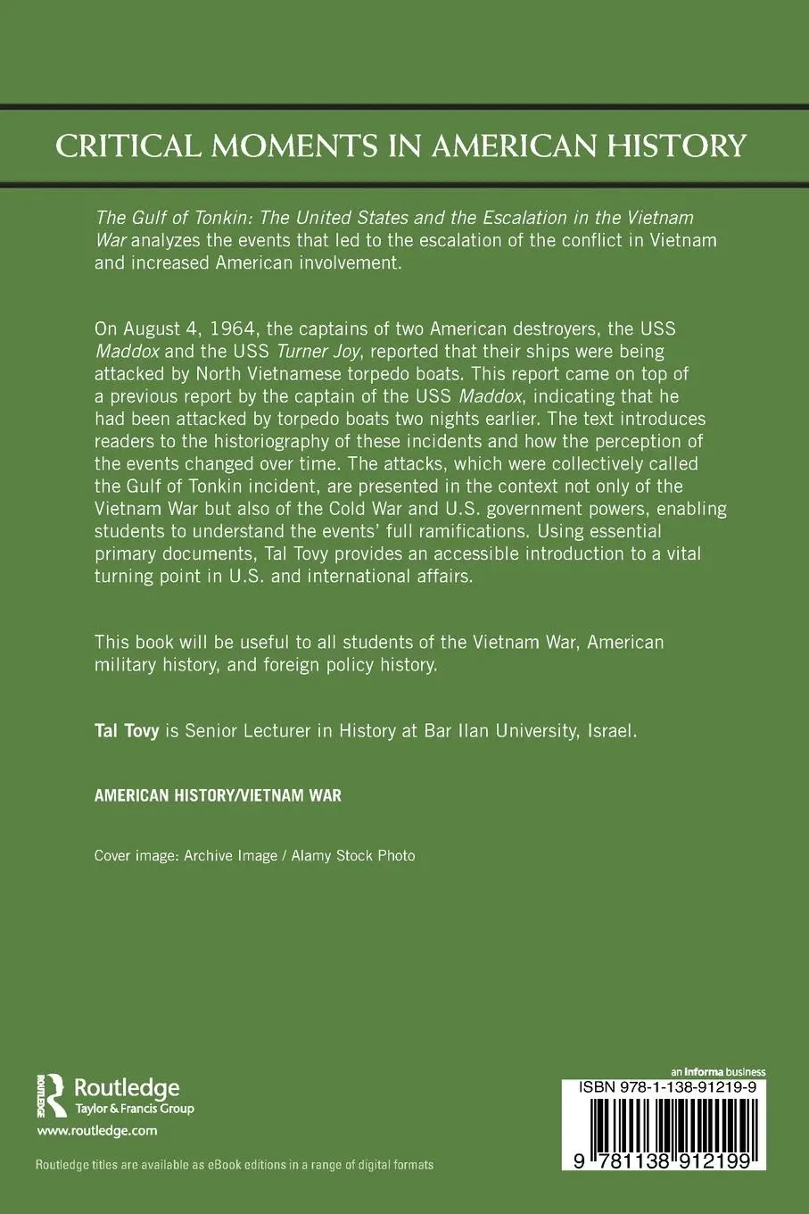 Rückseite: 9781138912199 | The Gulf of Tonkin | Tal Tovy | Taschenbuch | Englisch | 2021