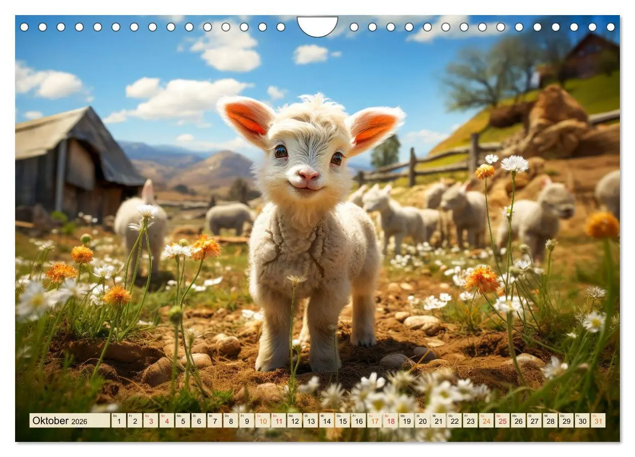 Bild: 9783457352199 | Viele Tiere auf dem Bauernhof (Wandkalender 2026 DIN A4 quer),...