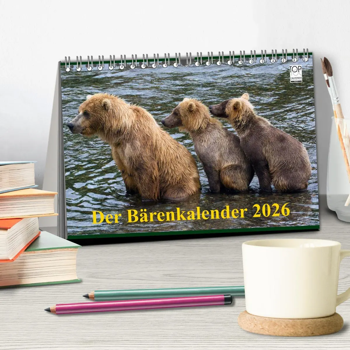 Bild: 9783516202199 | Der Bärenkalender 2026 (Tischkalender 2026 DIN A5 quer), CALVENDO...