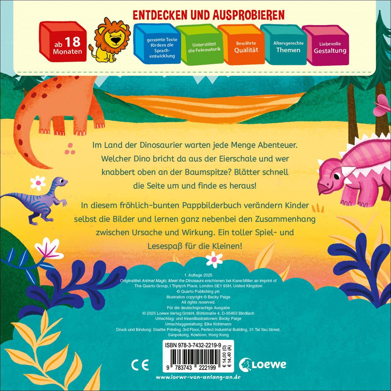 Rückseite: 9783743222199 | Schau mal, was passiert! Dinosaurier | Becky Paige | Buch | 16 S.