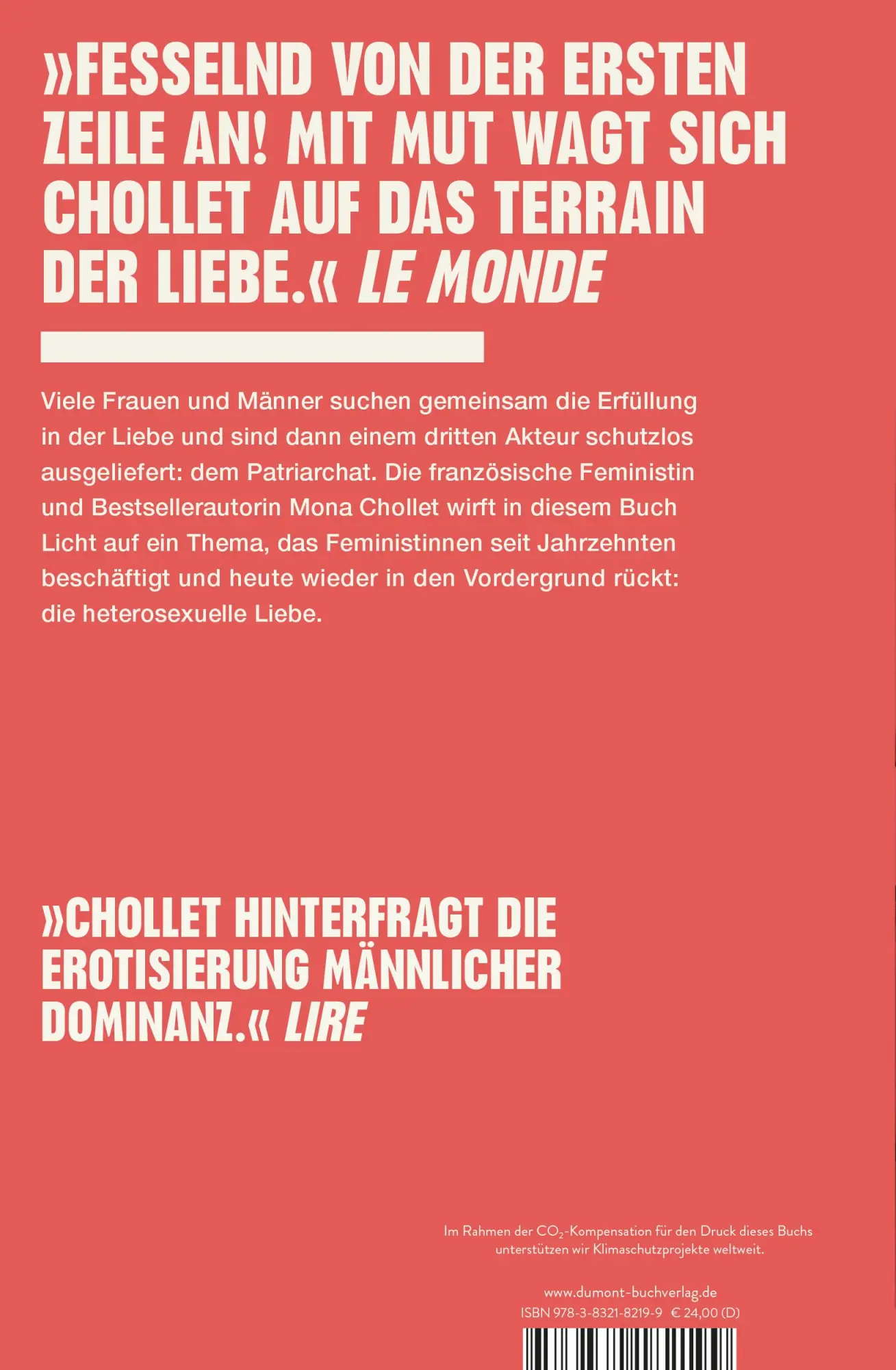 Rückseite: 9783832182199 | Wir müssen die Liebe neu erfinden | Mona Chollet | Buch | 303 S.