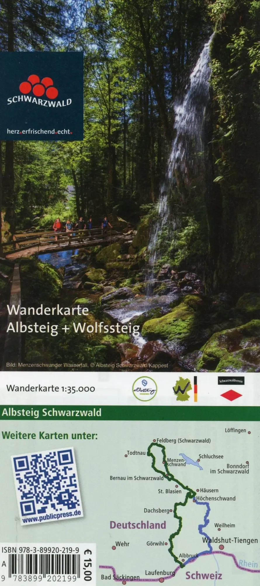 Bild: 9783899202199 | Albsteig, Schwarzwald, Albbruck - Feldbergpass, St. Blasien 1:35 000