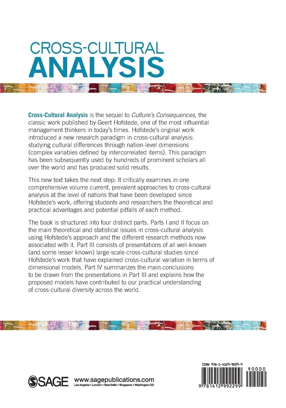 Rückseite: 9781412992299 | Cross-Cultural Analysis | Michael Minkov | Taschenbuch | Englisch