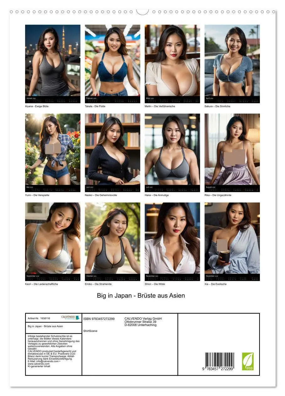 Bild: 9783457272299 | Big in Japan - Brüste aus Asien (hochwertiger Premium Wandkalender...