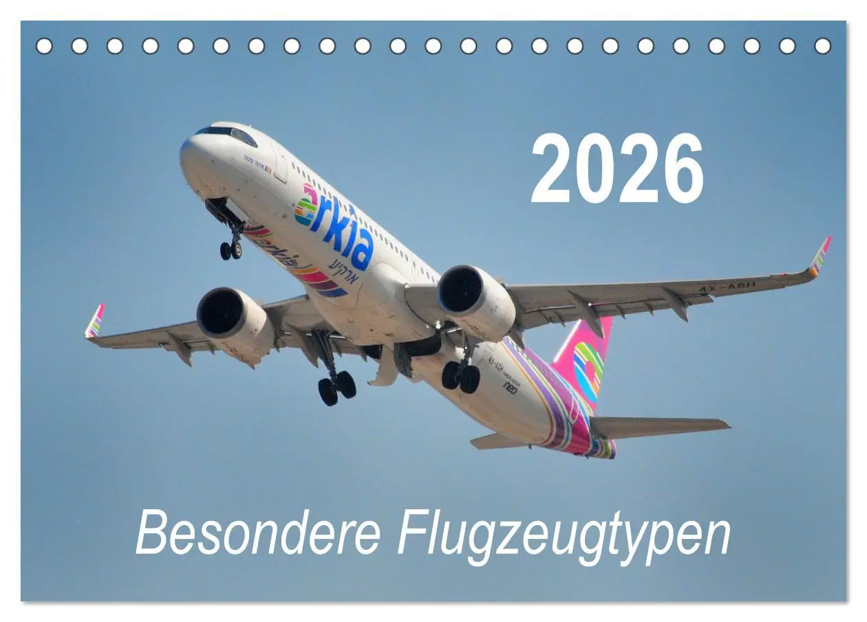 Cover: 9783457652299 | Besondere Flugzeugtypen (Tischkalender 2026 DIN A5 quer), CALVENDO...