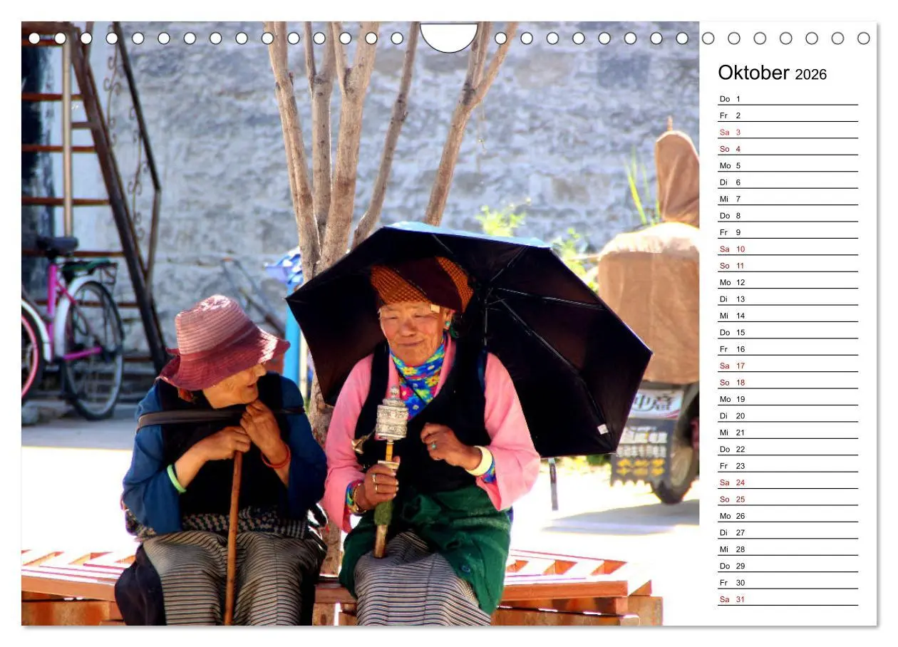 Bild: 9783457892299 | Tibet Momente (Wandkalender 2026 DIN A4 quer), CALVENDO Monatskalender