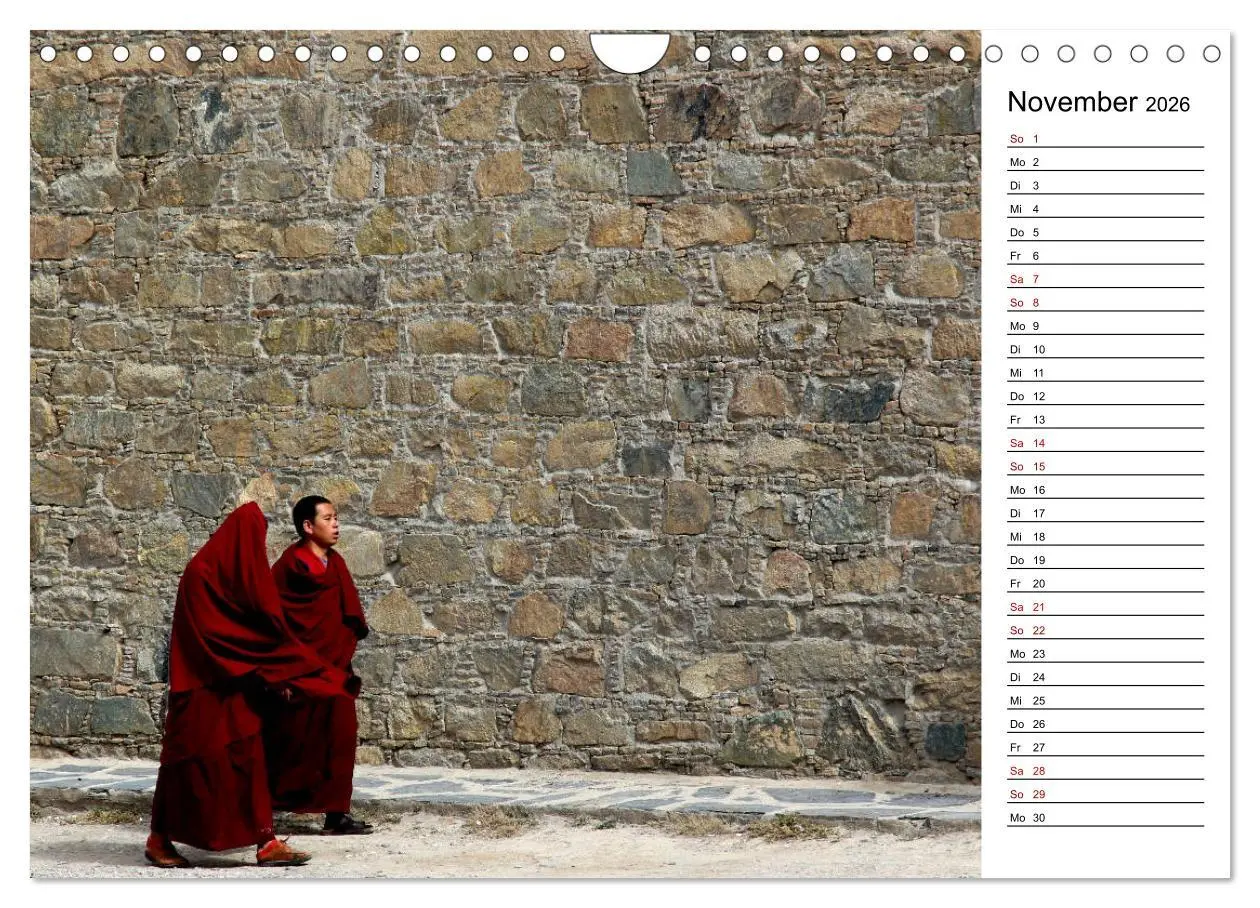 Bild: 9783457892299 | Tibet Momente (Wandkalender 2026 DIN A4 quer), CALVENDO Monatskalender
