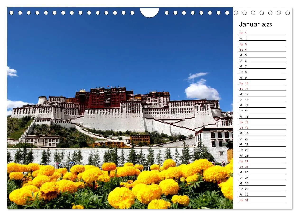 Bild: 9783457892299 | Tibet Momente (Wandkalender 2026 DIN A4 quer), CALVENDO Monatskalender