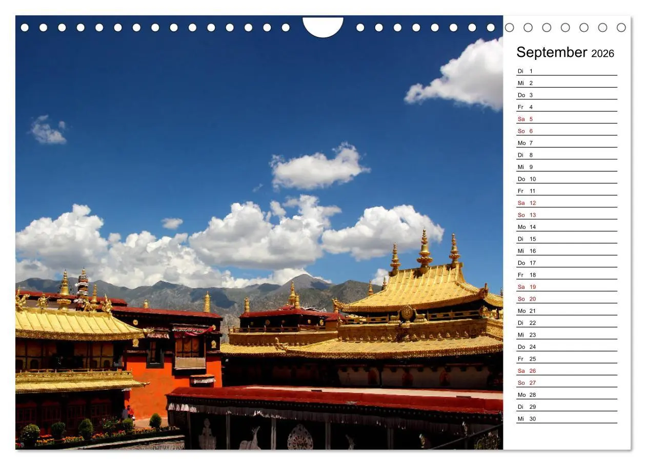 Bild: 9783457892299 | Tibet Momente (Wandkalender 2026 DIN A4 quer), CALVENDO Monatskalender