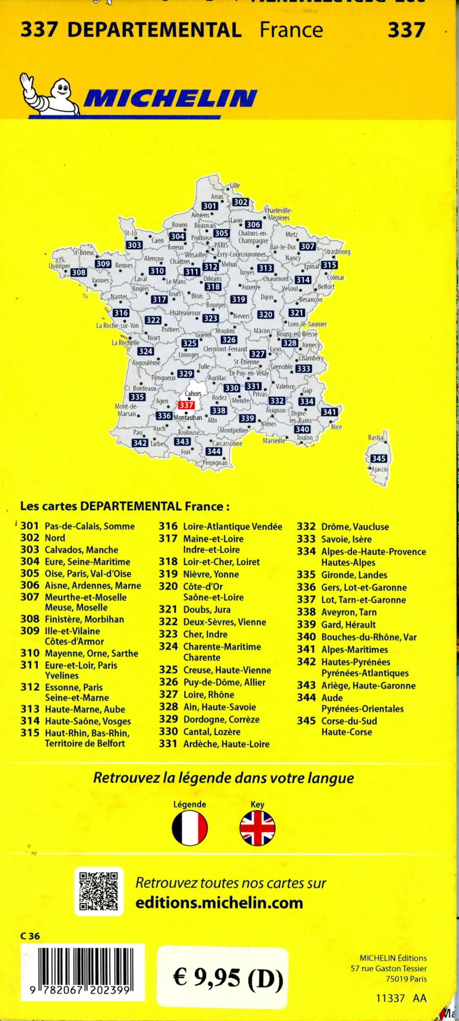 Bild: 9782067202399 | Lot, Tarn-et-Garonne - Michelin Local Map 337 | Michelin | Gefalzt