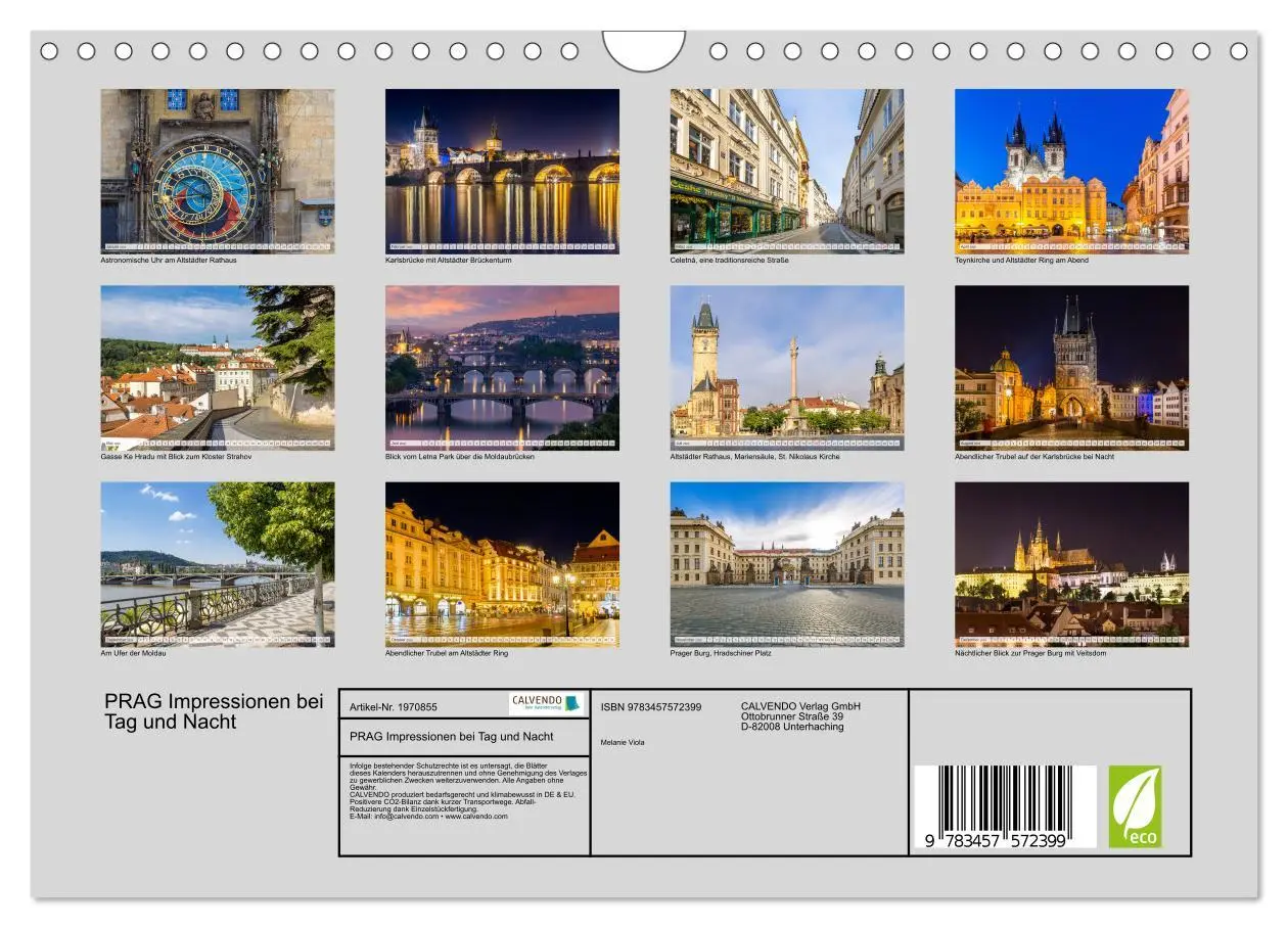 Bild: 9783457572399 | PRAG Impressionen bei Tag und Nacht (Wandkalender 2026 DIN A4...