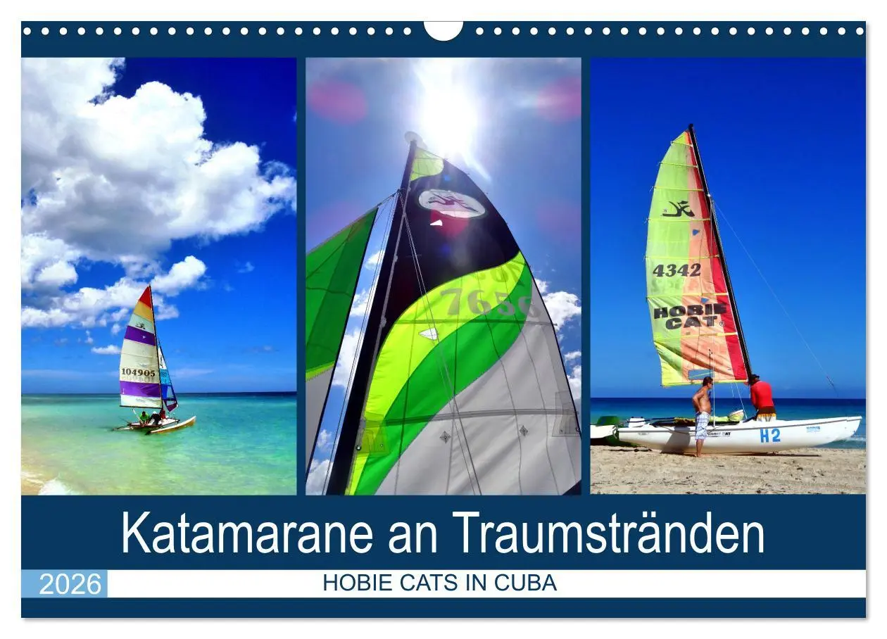 Cover: 9783457642399 | Katamarane an Traumstränden - Hobie Cats in Cuba (Wandkalender 2026...