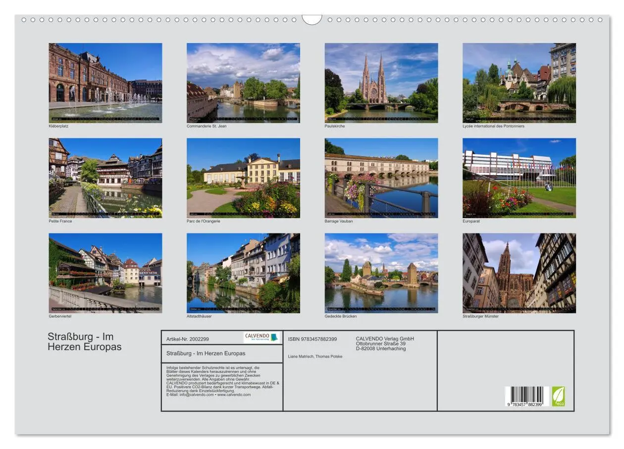 Bild: 9783457882399 | Straßburg - Im Herzen Europas (Wandkalender 2026 DIN A2 quer),...