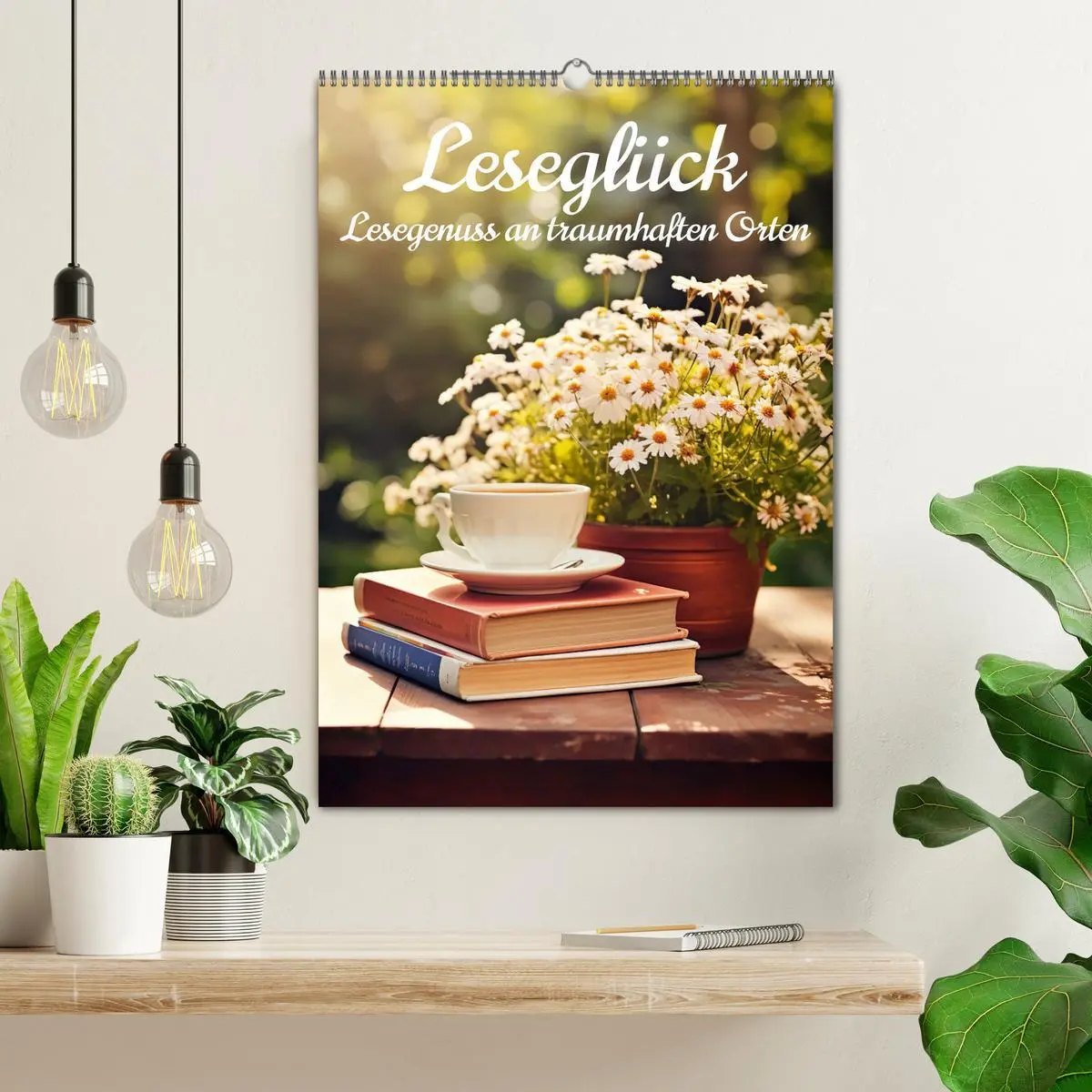 Bild: 9783516282399 | Leseglück (Wandkalender 2026 DIN A2 hoch), CALVENDO Monatskalender