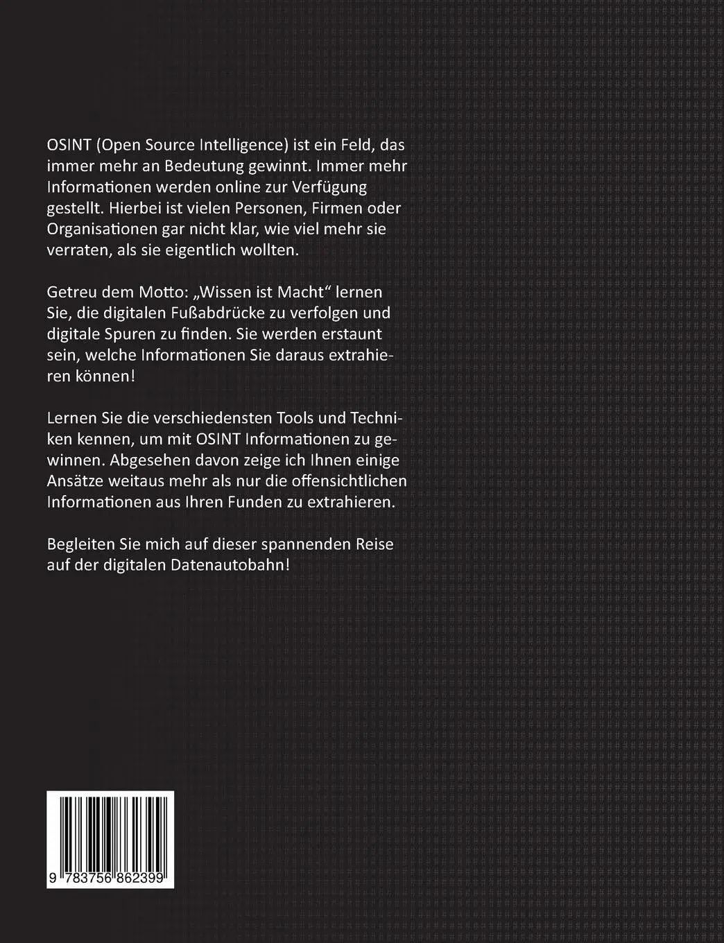 Rückseite: 9783756862399 | Basiswissen OSINT | Eine Einführung in Open Source Intelligence | B.