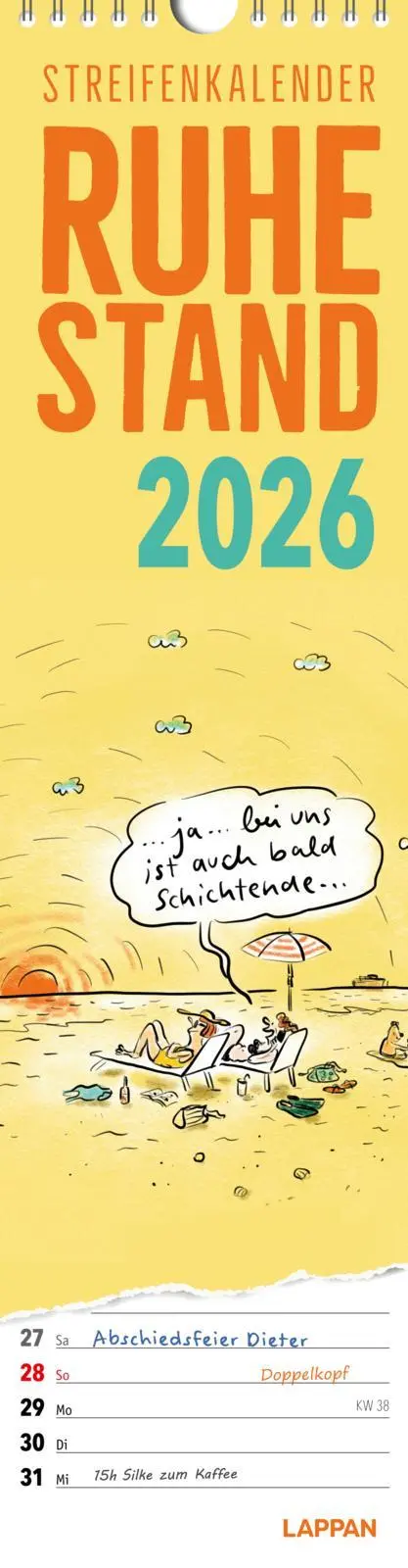 Cover: 9783830322399 | Ruhestand Streifenkalender 2026: Monatskalender für die Wand | 28 S.