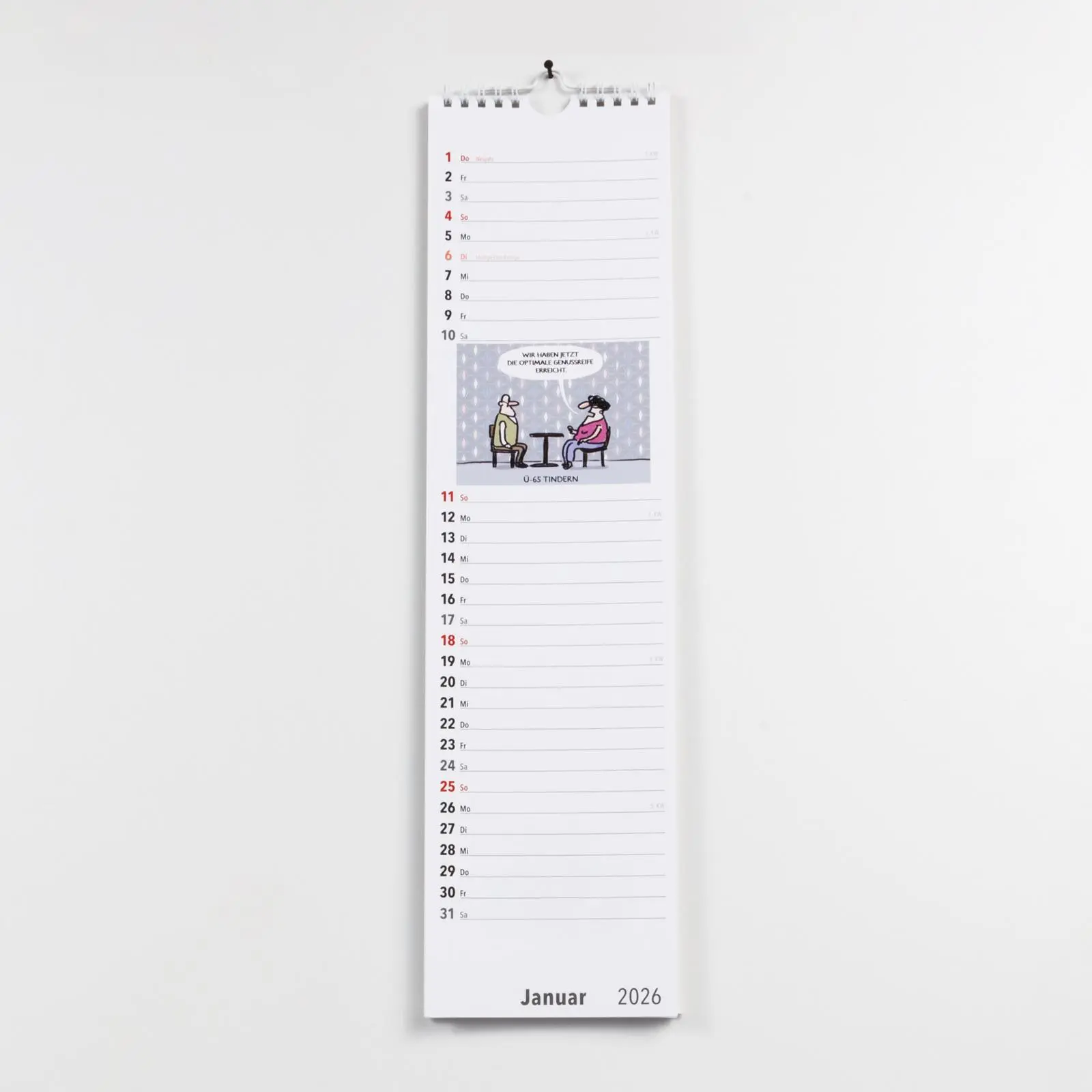 Bild: 9783830322399 | Ruhestand Streifenkalender 2026: Monatskalender für die Wand | 28 S.