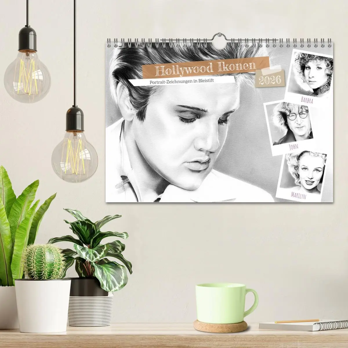 Bild: 9783457942499 | Hollywood Ikonen in Bleistift (Wandkalender 2026 DIN A4 quer),...