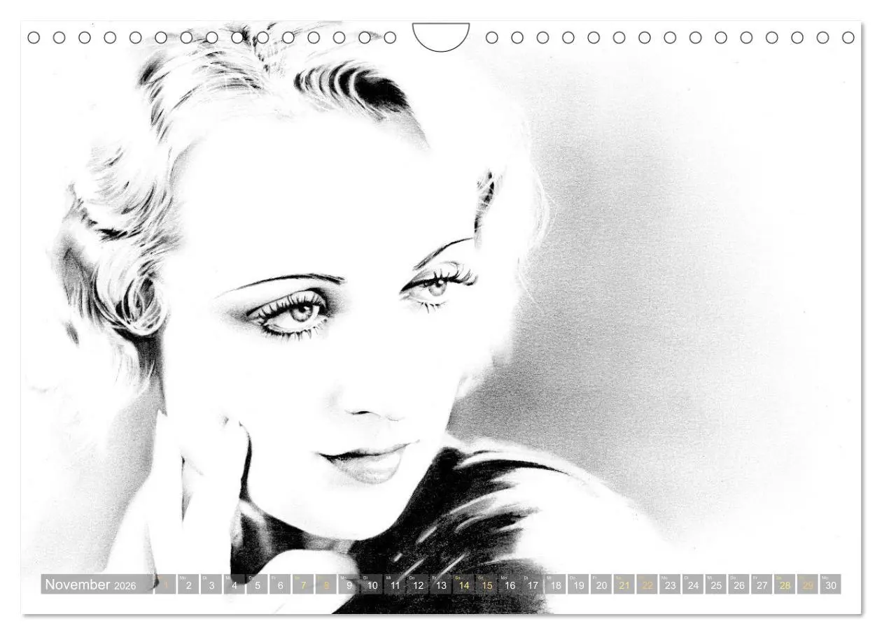 Bild: 9783457942499 | Hollywood Ikonen in Bleistift (Wandkalender 2026 DIN A4 quer),...