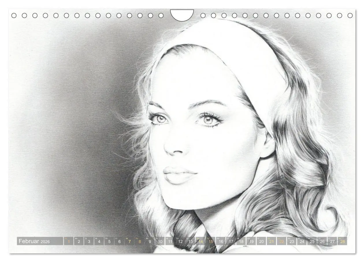 Bild: 9783457942499 | Hollywood Ikonen in Bleistift (Wandkalender 2026 DIN A4 quer),...