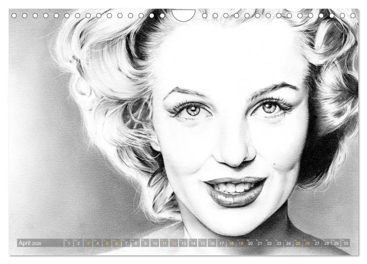 Bild: 9783457942499 | Hollywood Ikonen in Bleistift (Wandkalender 2026 DIN A4 quer),...