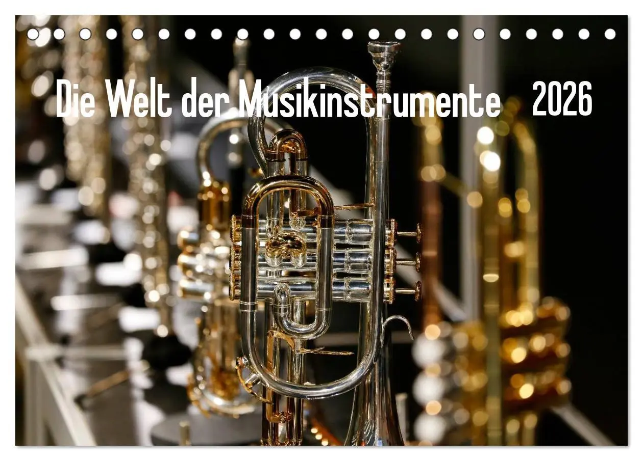 Cover: 9783516032499 | Die Welt der Musikinstrumente (Tischkalender 2026 DIN A5 quer),...