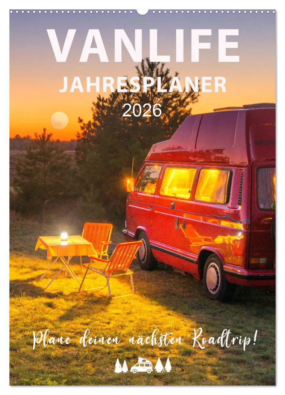 Cover: 9783516342499 | Vanlife Jahresplaner (Wandkalender 2026 DIN A2 hoch), CALVENDO...