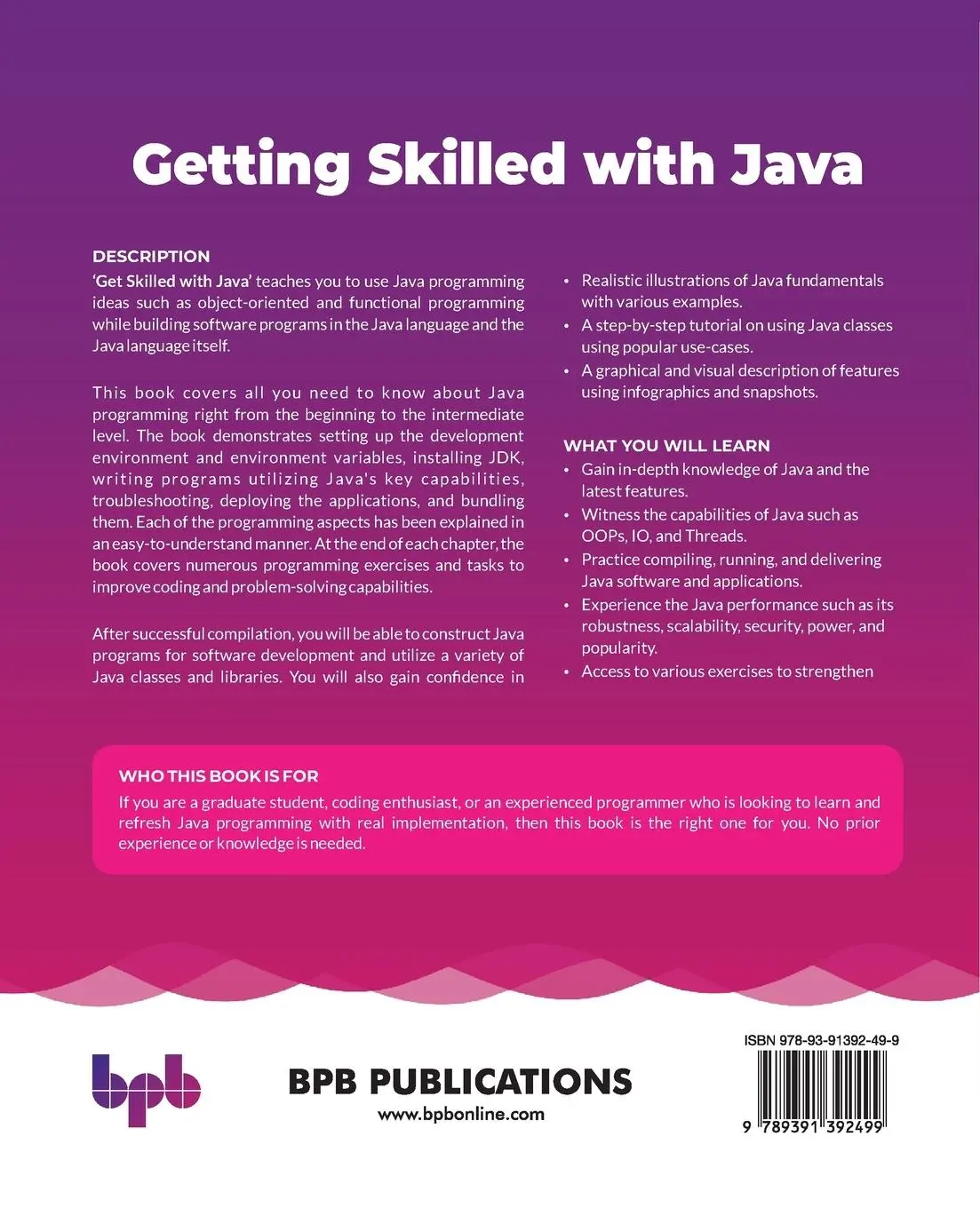 Rückseite: 9789391392499 | Getting Skilled with Java | M Rashid Raza | Taschenbuch | Englisch