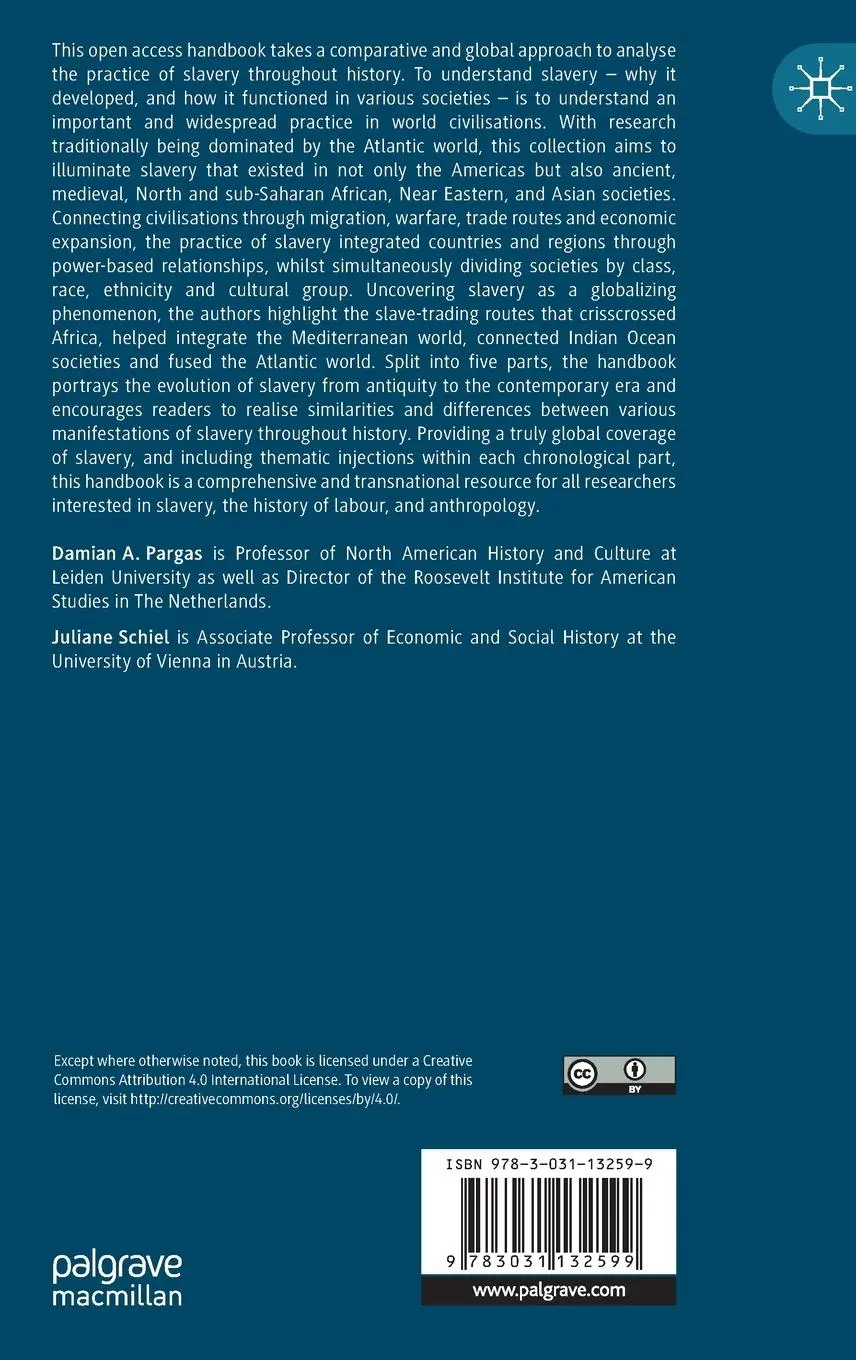 Rückseite: 9783031132599 | The Palgrave Handbook of Global Slavery throughout History | Buch