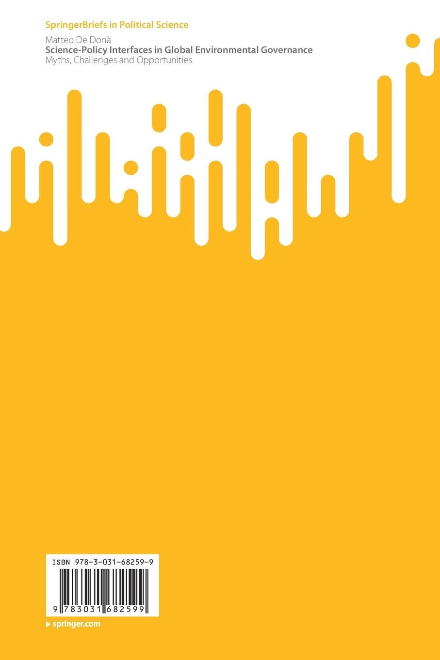 Rückseite: 9783031682599 | Science-Policy Interfaces in Global Environmental Governance | Donà