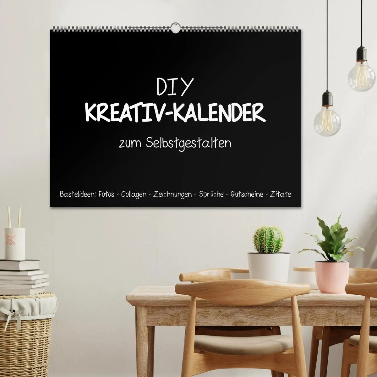 Bild: 9783457792599 | Bastelkalender: DIY Kreativ-Kalender -schwarz- (Wandkalender 2026...
