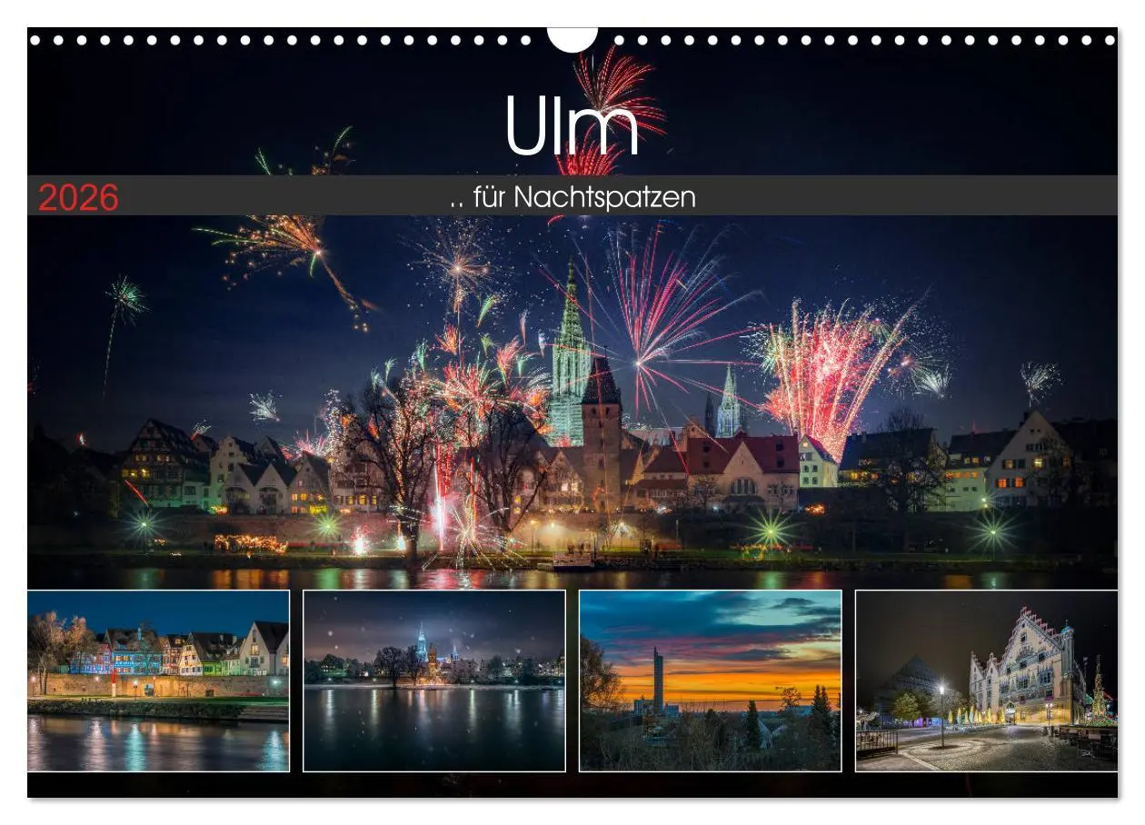 Cover: 9783457932599 | Ulm für Nachtspatzen (Wandkalender 2026 DIN A3 quer), CALVENDO...