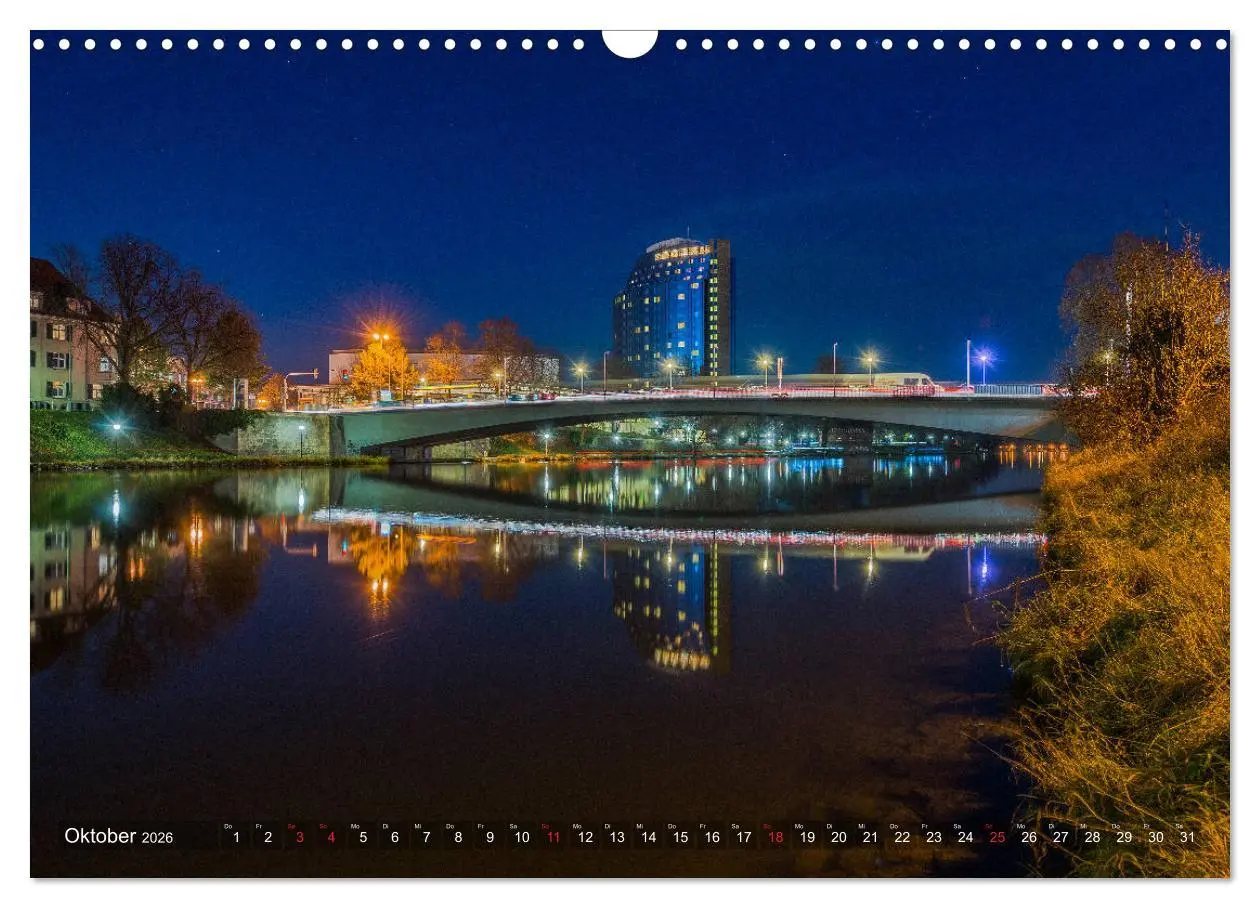 Bild: 9783457932599 | Ulm für Nachtspatzen (Wandkalender 2026 DIN A3 quer), CALVENDO...