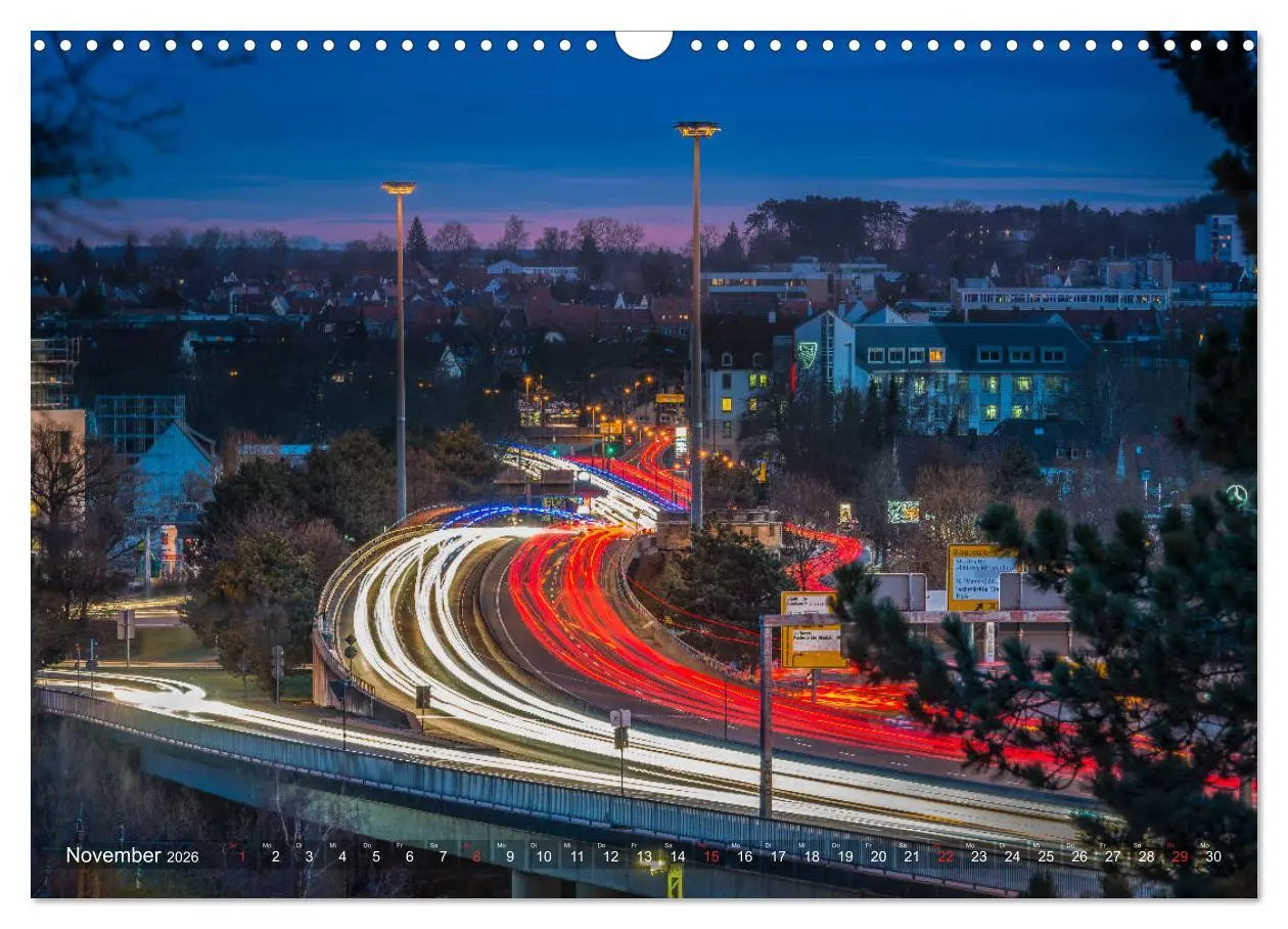 Bild: 9783457932599 | Ulm für Nachtspatzen (Wandkalender 2026 DIN A3 quer), CALVENDO...