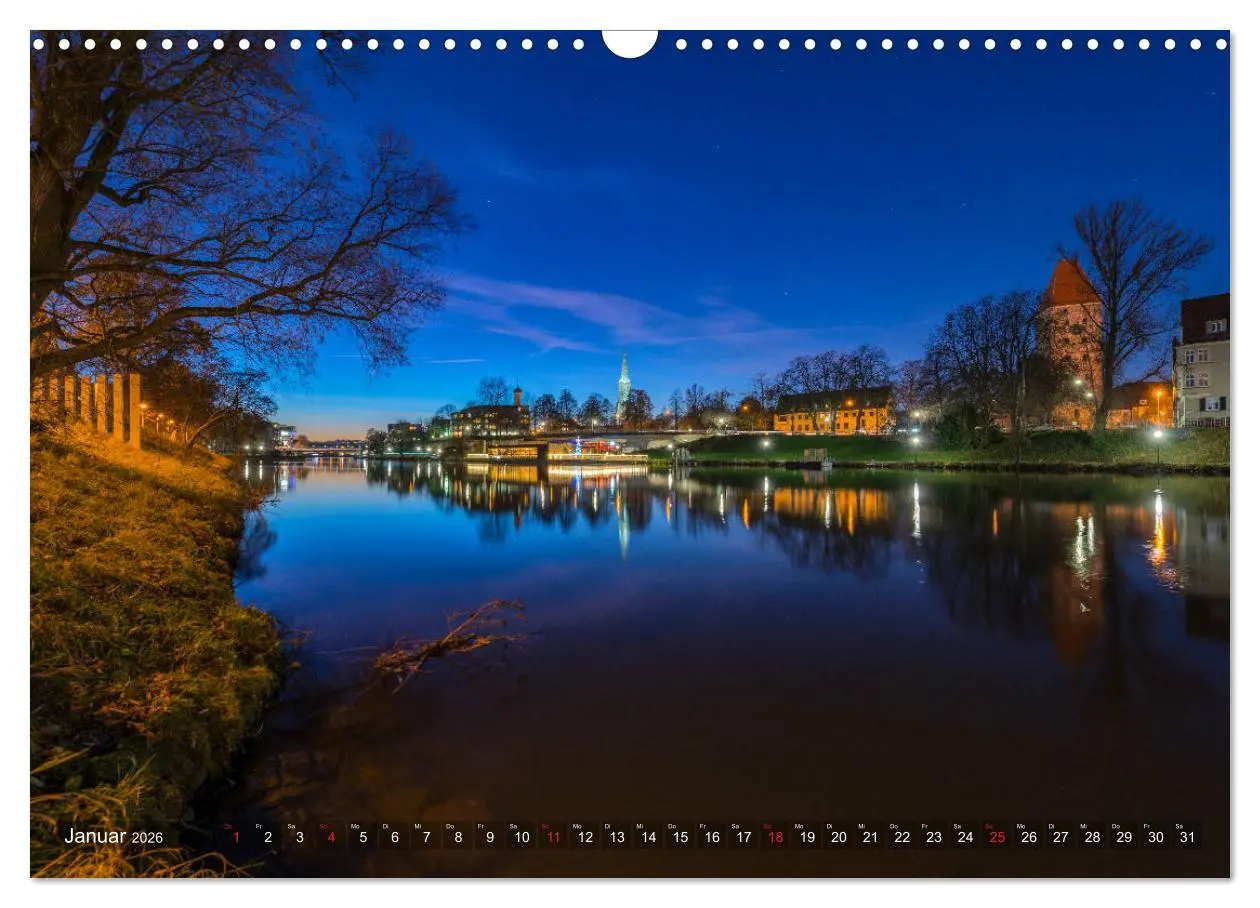 Bild: 9783457932599 | Ulm für Nachtspatzen (Wandkalender 2026 DIN A3 quer), CALVENDO...