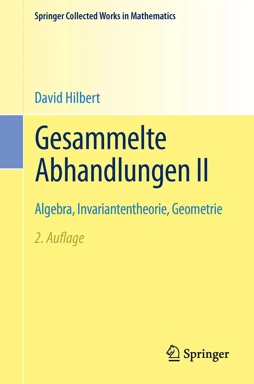 Cover: 9783662482599 | Gesammelte Abhandlungen II | Algebra, Invariantentheorie, Geometrie