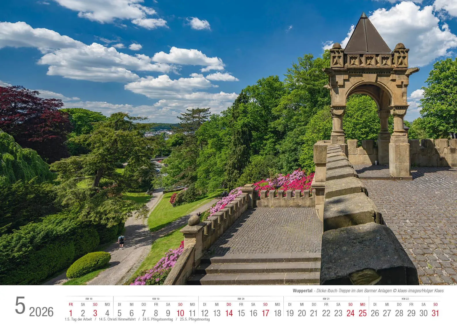 Bild: 9783965352599 | Wuppertal 2026 Bildkalender A3 Spiralbindung | Holger Klaes | Kalender