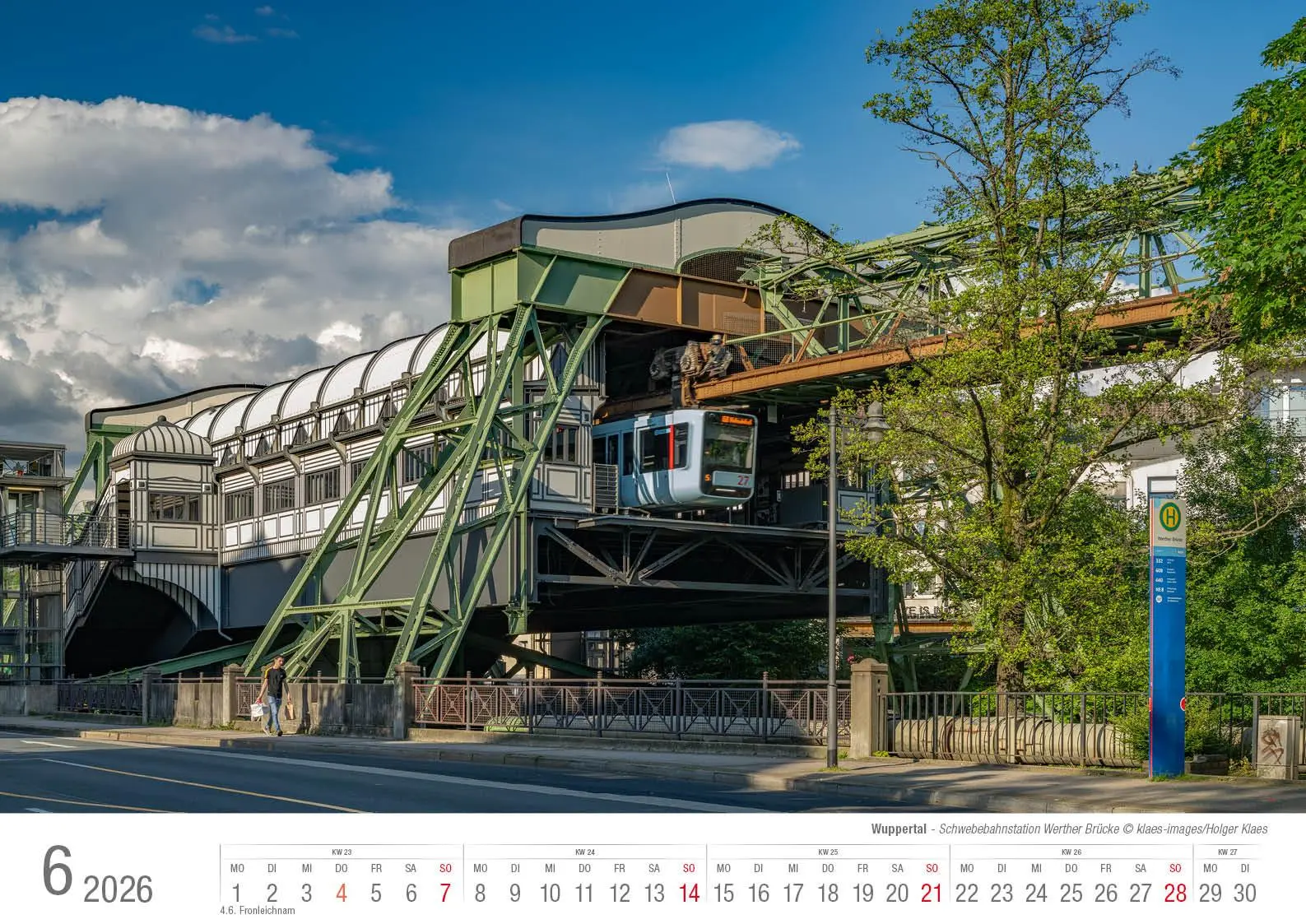 Bild: 9783965352599 | Wuppertal 2026 Bildkalender A3 Spiralbindung | Holger Klaes | Kalender