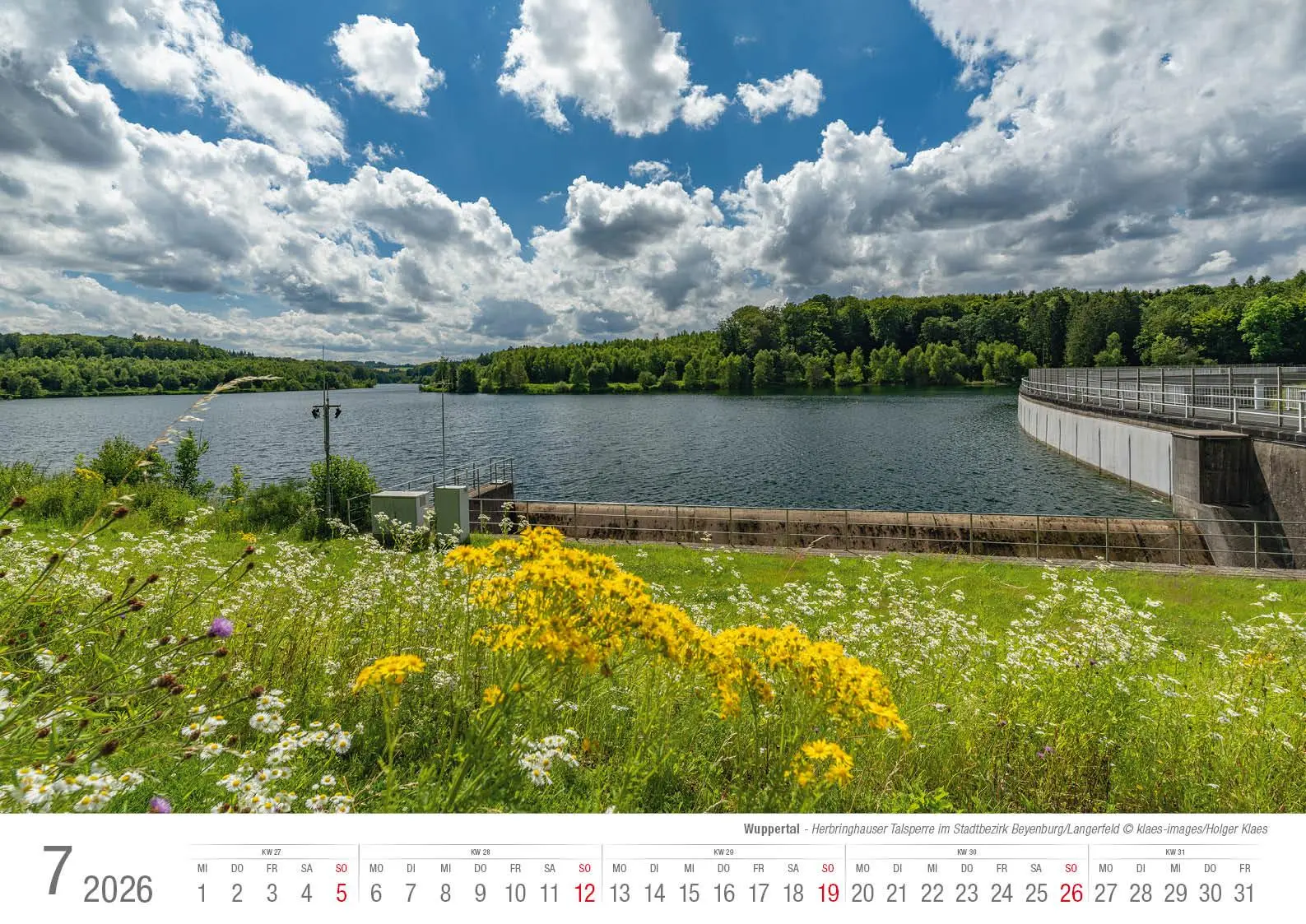 Bild: 9783965352599 | Wuppertal 2026 Bildkalender A3 Spiralbindung | Holger Klaes | Kalender